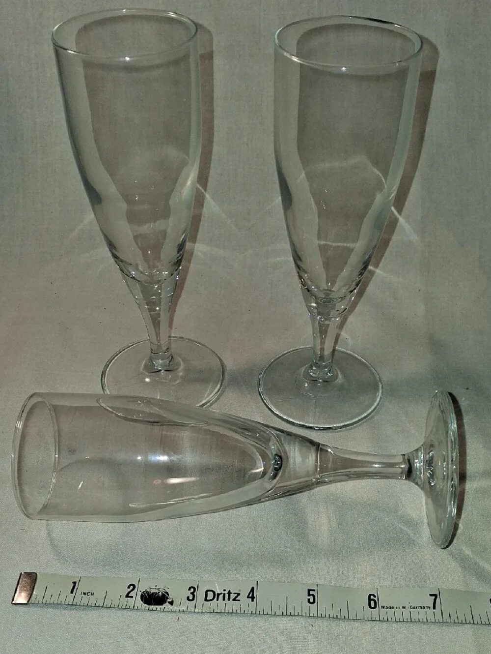 Clear Glass Champagne Flutes - Set of 3